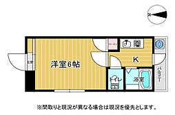 メゾンmmn 1Kの間取図画像