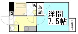 アベニュー大供 1Kの間取図画像