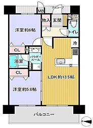 間取図画像 2LDK