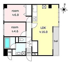 間取図画像 2LDK