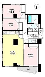 アーバンキャッスル江戸川駅前 3LDKの間取図画像