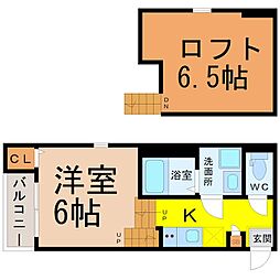 （仮称）守山区新城コーポ 2階1Kの間取り