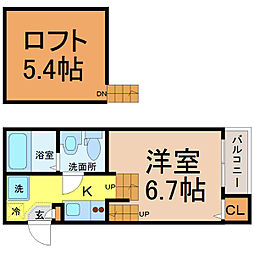 Linoholomua壱番館 1Kの間取図画像