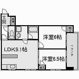 ガーディアン千代田 2LDKの間取図画像