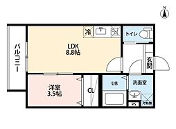 ジャルダンノリタケの森 1LDKの間取図画像