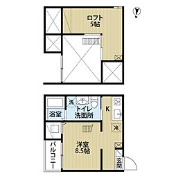 M'sstory 1Kの間取図画像