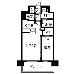 ミュプレ上前津 1LDKの間取図画像