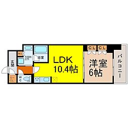 ラフィシア上前津 1LDKの間取図画像