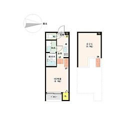 (仮称)高畑五丁目Aコーポ 1Kの間取図画像