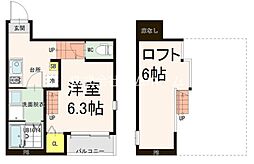ハーモニーテラス上名古屋2 1Kの間取図画像