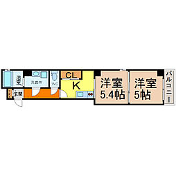B's117North 2Kの間取図画像