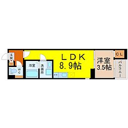 ルミエール メゾン 1LDKの間取図画像