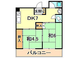 間取図画像 2DK