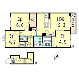 間取図画像 3LDK