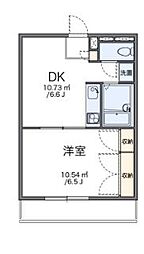 レオパレスT-アイランド 1DKの間取図画像