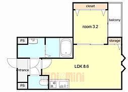 間取図画像 1LDK