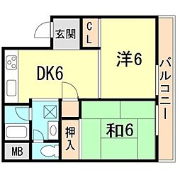 間取図画像 2DK