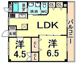 間取図画像 2LDK