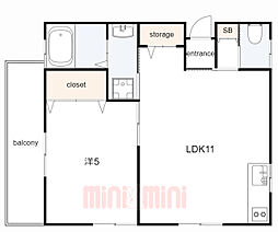 間取図画像 1LDK
