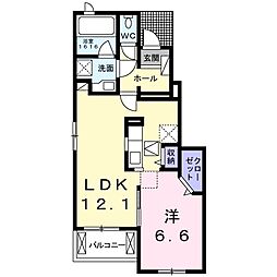 ＳＵＮ　ＲＯＹＡＬ 1階1LDKの間取り
