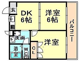 間取図画像 2DK