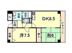 エスペランサ 2DKの間取図画像
