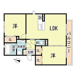間取図画像 2LDK