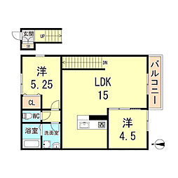 間取図画像 2LDK