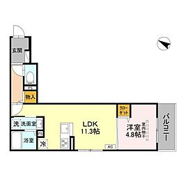 間取図画像 1LDK