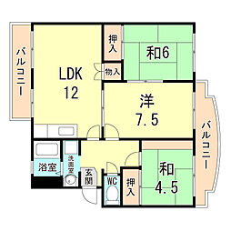 横尾2団地86号棟 2階/203