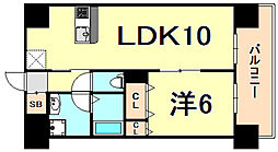CITYSPIRE新神戸 1LDKの間取図画像