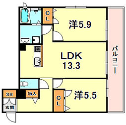 間取図画像 2LDK