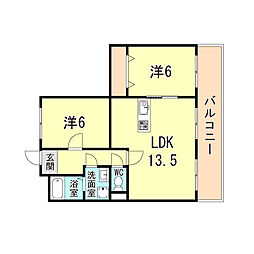 間取図画像 2LDK