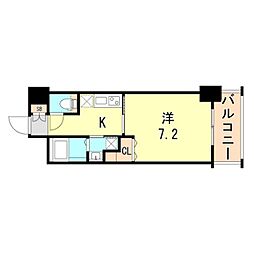 レジデンス神戸グルーブHarborWest 1Kの間取図画像