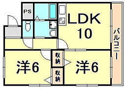 間取図画像 2LDK