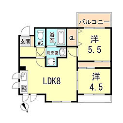 Ｂｅｌｌｔｒｅｅ平和台 2階/2C