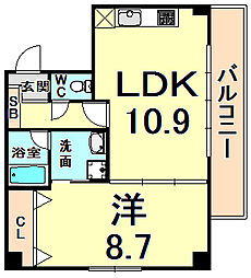 セントグリーンガーデン 1LDKの間取図画像