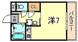 パサージュ西舞子 1Kの間取図画像