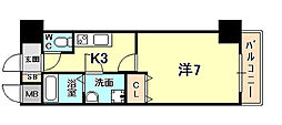 アルティス神戸 1Kの間取図画像