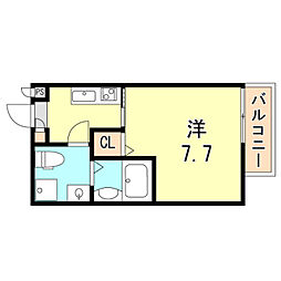 スミカ片山町 1Kの間取図画像
