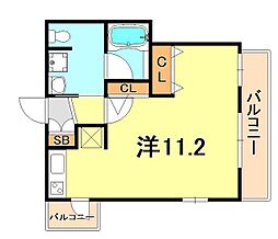 ワコーレヴィータ月見山 ワンルームの間取図画像