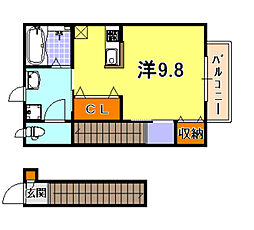 ウィズ諏訪山Ａ 2階