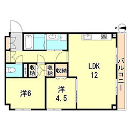 メゾン下沢 2LDKの間取図画像