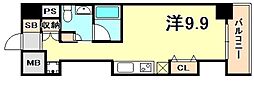 レジディア神戸磯上 ワンルームの間取図画像