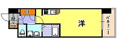 エスリード神戸三宮パークビュー ワンルームの間取図画像