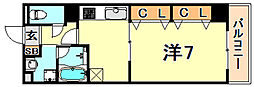 タカマツ神戸駅南通 1Kの間取図画像