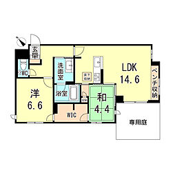 シャーメゾンGrande須磨離宮 2LDKの間取図画像