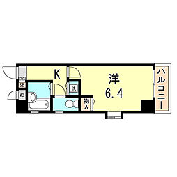 ベルズコート上沢 ワンルームの間取図画像