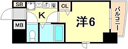 エステムコート神戸元町通 1Kの間取図画像