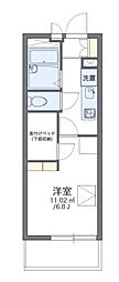 レオパレス青渓 1Kの間取図画像